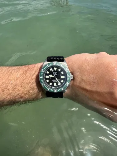 Relógio Diver Tandorio Titânio PT5000 Starbucks - Homenagem ao Pelagos