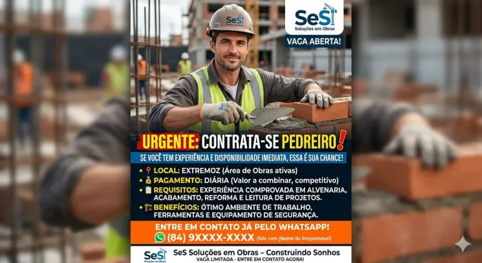 Vaga de Pedreiro 