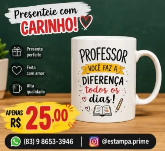 CANECAS PERSONALIZADAS DIA DO PROFESSOR