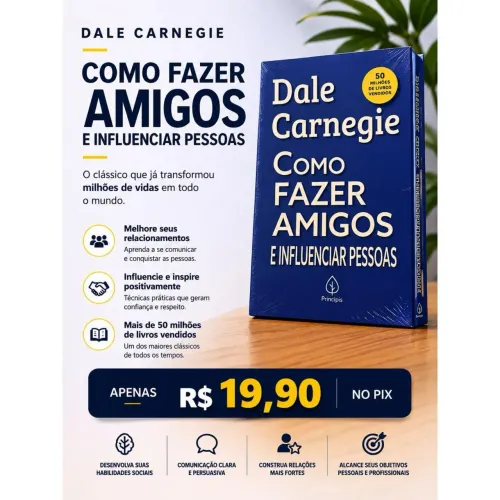 Livro Como Fazer amigos e influenciar pessoas NOVO Lacrado