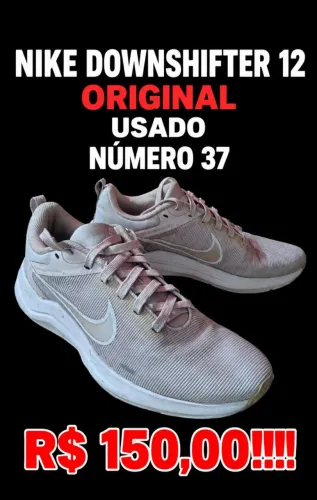 LINDO TÊNIS FEMININO NIKE DOWNFHITER 12 ORIGINAL USADO EM PERFEITAS CONDIÇÕES NÚMERO 37