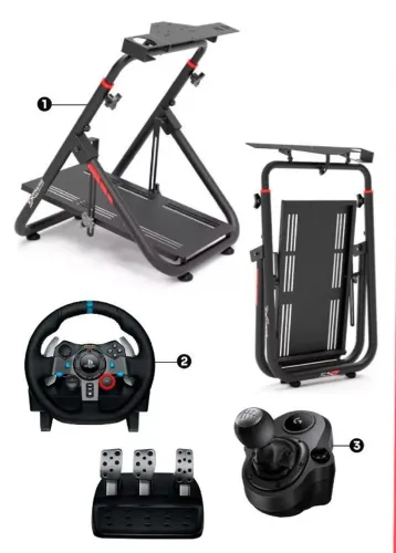 Vende-se volante Logitech G29 completo com cockpit SXT