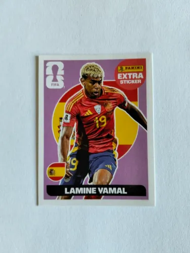 Cartinha Panini 2026, Lamine Yamal bordô 