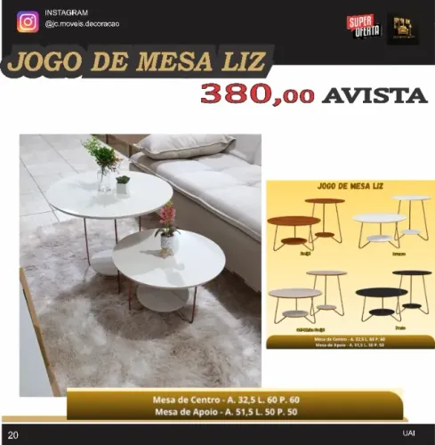 JOGO DE MESA LIZ
