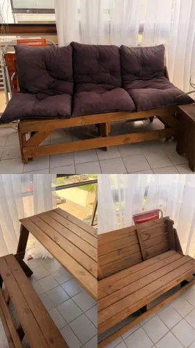 Banco que vira mesa ? 1,5m 