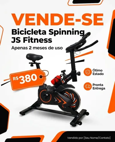 Bicicleta ergometrica spinning JS Fitness