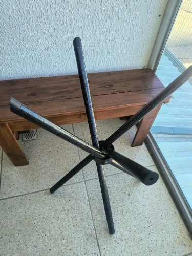 Pé para mesa dobrável serve tampo de vidro granito ou madeira 
