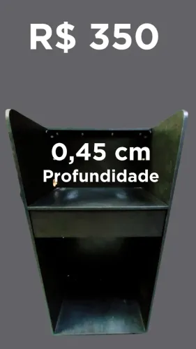 Estação de atendimento com gavetão e rodas e travamento