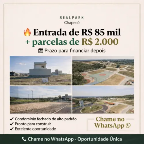 Terreno Real Park Chapecó - Oportunidade Abaixo do Valor