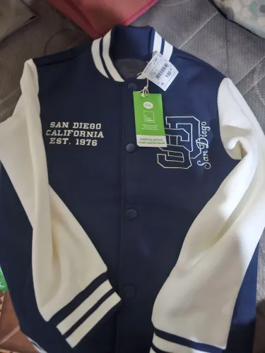 Jaqueta estilo College masculino - tamanho 10