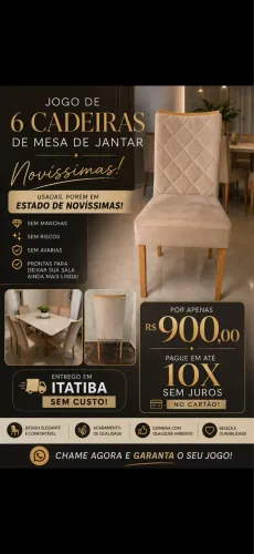 CADEIRAS MESA DE JANTAR