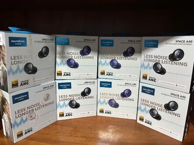 Fone De Ouvido Soundcore Anker Space A40 Cancelamento de Ruído PRETO AZUL BRANCO