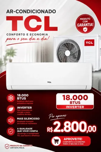 Ar condicionado inverte TCL, nota fiscal