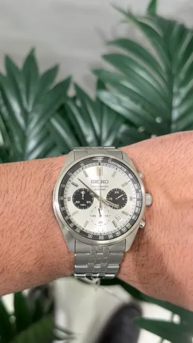 SEIKO CHRONOGRAPH, NOVO, SEM USO, SILVER DIAL