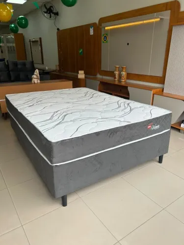 Cama Box Viena Casal Topázio - Molas Ensacadas Individuais - Entrega Imediata;