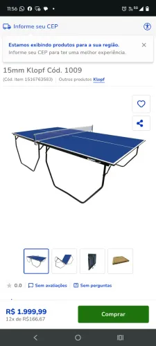 Mesa de ping pong klof dobrável com rodinhas,ótimo estado pouco usada. Muito nova 