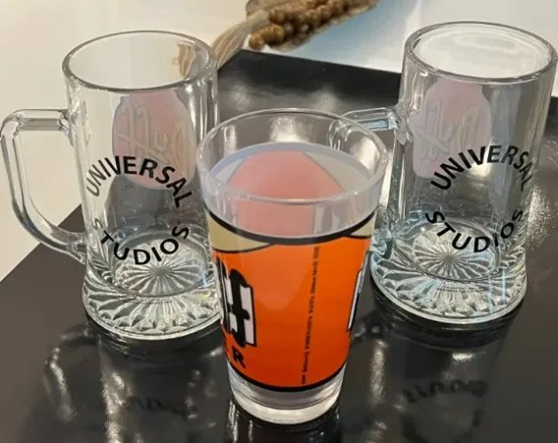 Canecas de Chopp de Vidro + Copo Duff Beer - Kit com 3 Peças + Brinde