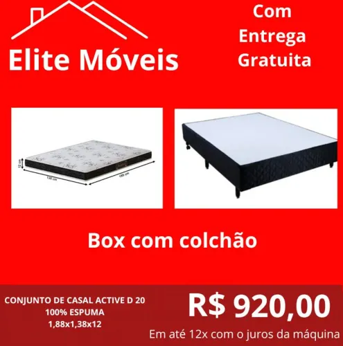 920,00 Com a entrega Conjunto de casal ACTIVE D 20 com garantia de fabrica.