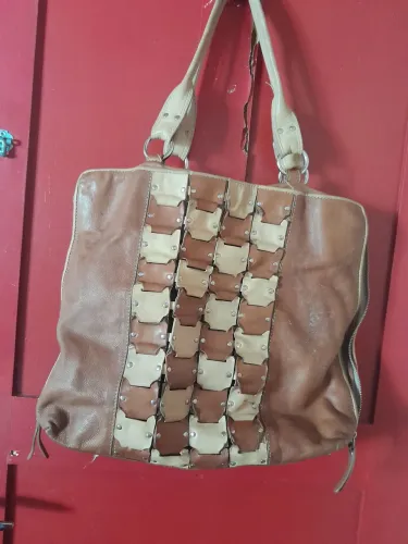 Bolsa em couro antiga 