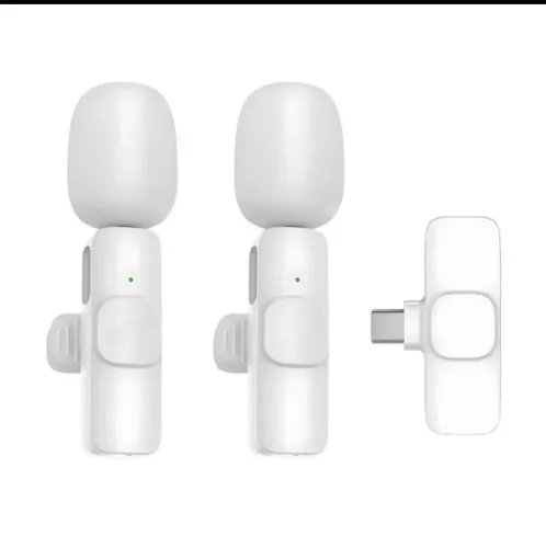 Microfone de Lapela Branco 