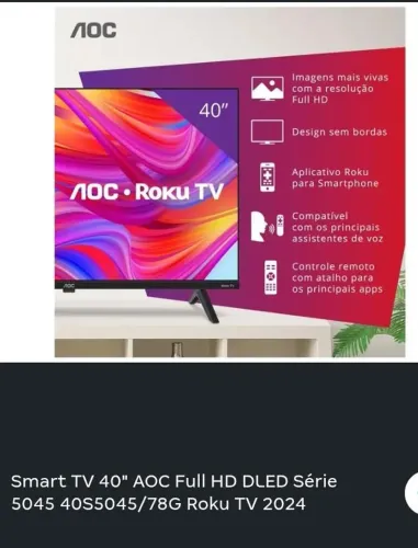 TV AOC Roku smart 40" Polegadas 
