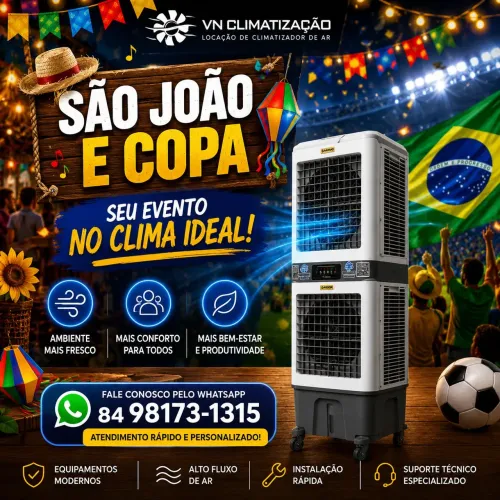 Disponível para Locação "CLIMATIZADOR INDUSTRIAL PORTÁTIL"