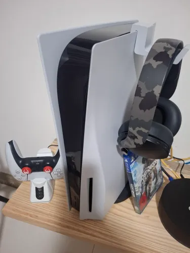 PlayStation 5 mídia física, Fifa 25 digital e headset sem fio Pulse Elite, Sony camuflado