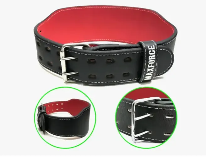 Cinturão De Couro Academia Agachamento Fit Max Force