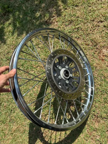 Roda Dianteira Raiada 18x1.60 com Disco - CG 125 / 150 / 160