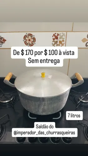 Panela Grande 7 litros de Alumínio fundido