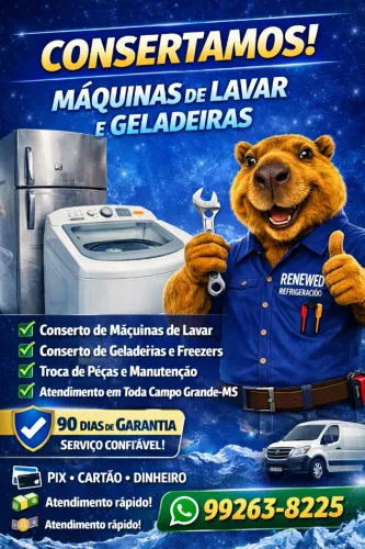 Conserto e geladeira e máquina de lavar
