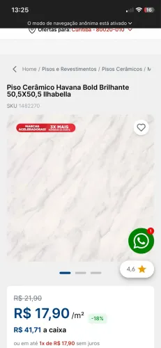 Acabamento cerâmica
