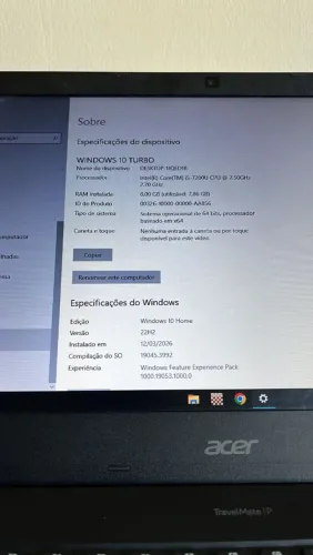 Notebook Acer 100% em perfeito estado