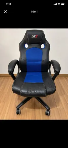 Cadeira gamer DT3 azul reclinável