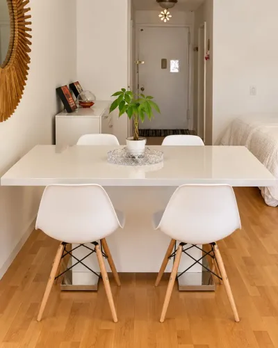 Mesa de jantar Monarch Specialties + 4 cadeiras AllModern
