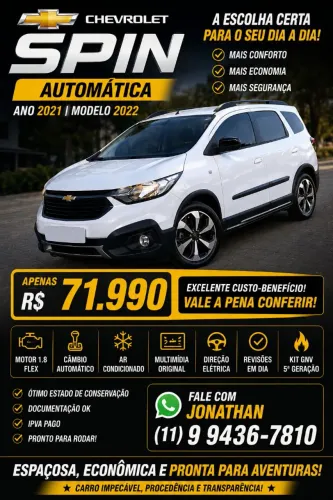 Chevrolet Spin Activ 1.8 8V Econo. Flex 5P Aut. 2022