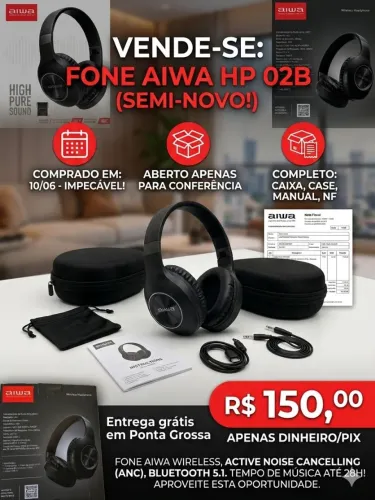 Fone headset bluetooth novo usado uma vez