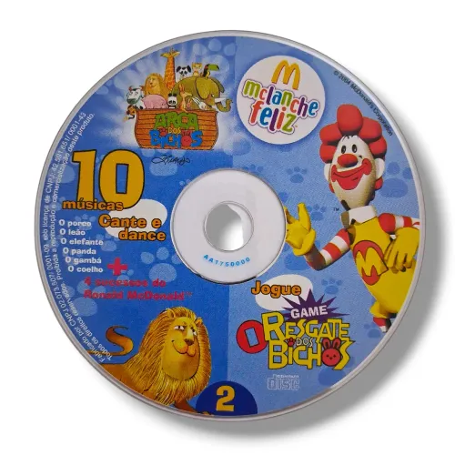 CD-ROM Jogo Resgate dos Bichos - McDonald's McLanche Feliz 2004