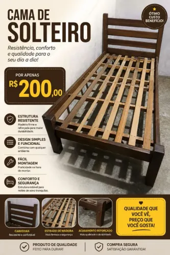 Cama de madeira