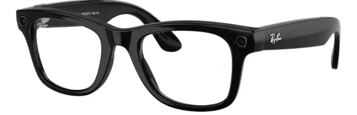 Oculos Ray-ban Wayfarer Meta Shiny Black / Trans. Gph. Green