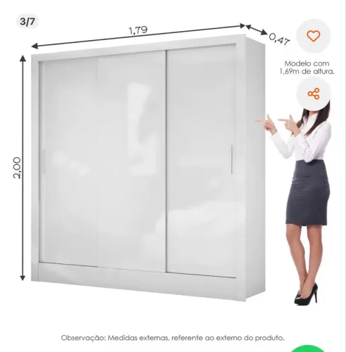 Guarda roupas 3 portas