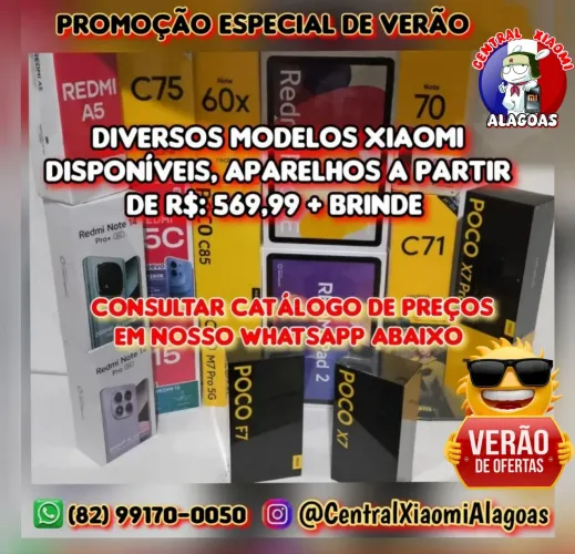 XIAOMI POCO X7 PRO 5G, REDMI NOTE 14 PRO 5G E DIVERSOS MODELOS - PROMOÇÃO DE VERÃO 