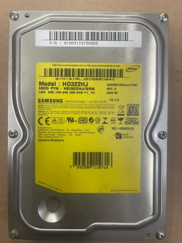 HD 320gb Samsung Sata 7200rpm