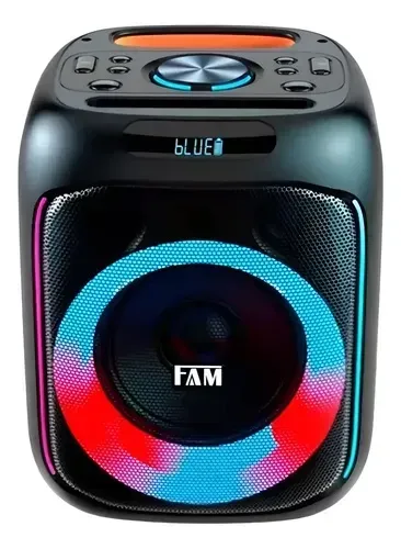 Caixa de som 600w e microfone sem fio