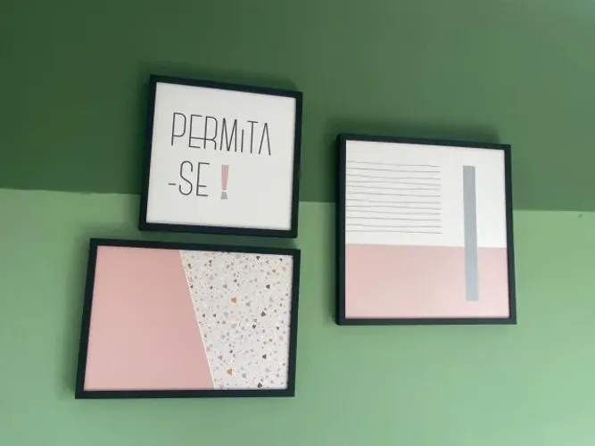 Conjunto quadros Permita-se by Larissa Ferreira