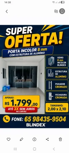 Oportunidade de Oferta de blindex
