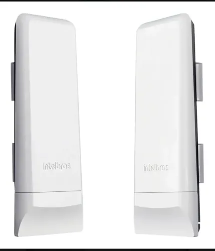 Kit Conexão Sem Fio Para Cftv Ip Wom 5a Mimo Intelbras cor branco