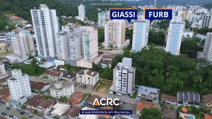ACRC Imóveis - TE01281 - Terreno com um total de 401m² a Venda no Bairro Itoupava Seca