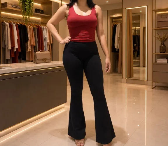 Calça social M cós alto
