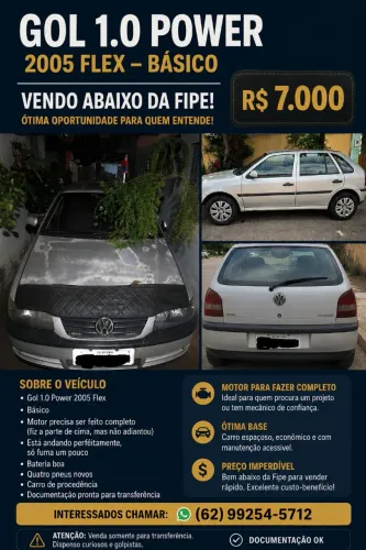 Volkswagen Gol Geração III City 1.0 MI 8V Total Flex Mec. 2P 2005
